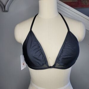 Shade & Shore Bikini Top Black Size Large NWT